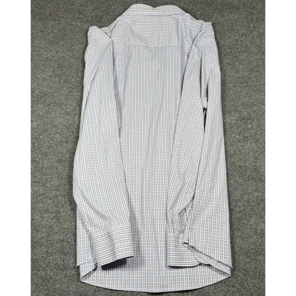 UNTUCKIT MENS 3XL PERFORMANCE BLUE PINK WHITE CHECK BUTTON DOWN STRETCH SHIRT - Picture 10 of 10